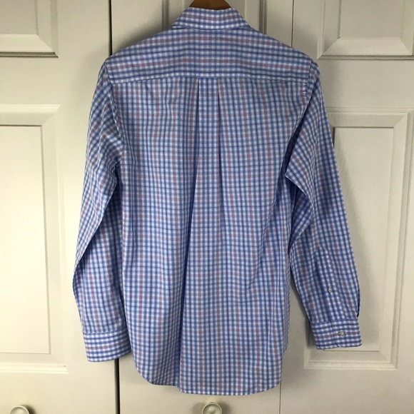 Vineyard Vines Slim Fit Whale Shirt XS Blue Plaid - Picture 5 of 6